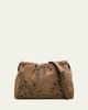 Brunello Cucinelli Mini Floral-Embroidered Suede Pouch Bag - 1