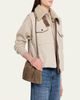 Brunello Cucinelli Mini Floral-Embroidered Suede Pouch Bag - 2