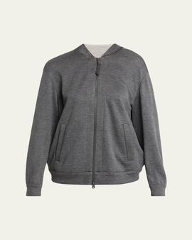 Brunello Cucinelli Monili-Trim Cardigan Sweatshirt