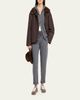 Brunello Cucinelli Monili-Trim Cotton Fleece Tapered-Leg Ankle Track Pants - 2
