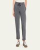 Brunello Cucinelli Monili-Trim Cotton Fleece Tapered-Leg Ankle Track Pants - 4