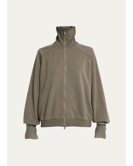 Brunello Cucinelli Monili Silk Cuffs Travel Zip-Up Jacket