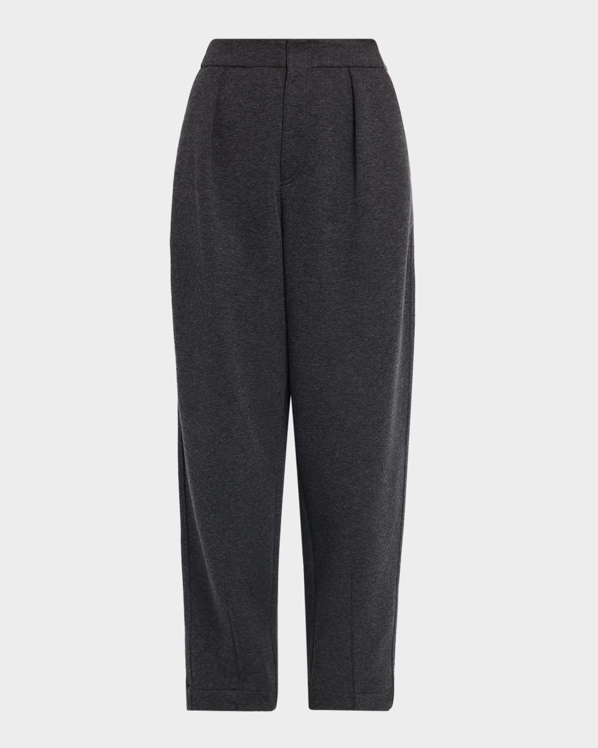 Brunello Cucinelli Pleated Tapered-Leg Ankle Sport Pants