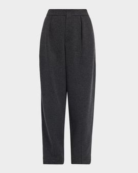 Brunello Cucinelli Pleated Tapered-Leg Ankle Sport Pants