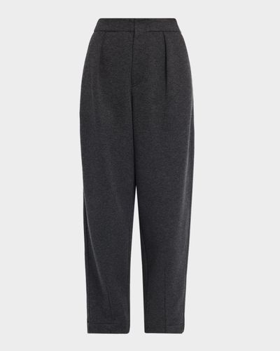 Brunello Cucinelli Pleated Tapered-Leg Ankle Sport Pants