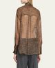Brunello Cucinelli Pois-Lier Print Long-Sleeve Silk Blouse - 3
