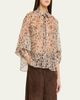 Brunello Cucinelli Printed Silk Chiffon Shirt - 4