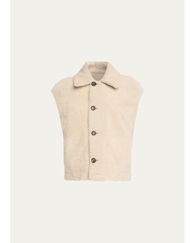 Brunello Cucinelli Reversible Suede & Lamb Shearling Vest
