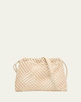 Brunello Cucinelli Seaside Openwork Monili-Trim Shoulder Bag