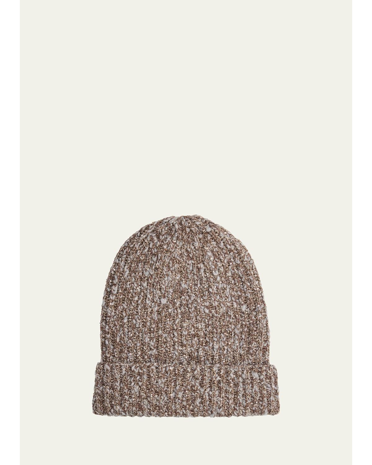 Brunello Cucinelli Sequin-Embellished Cashmere Beanie