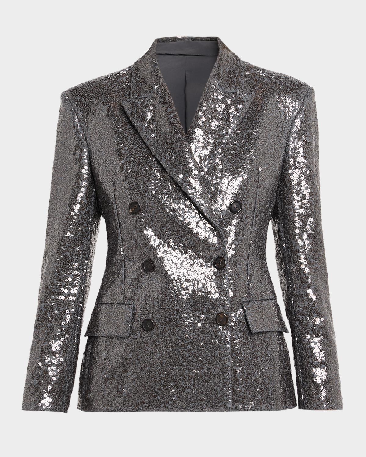 Brunello Cucinelli Sequin Embellished Suit-Type Jacket