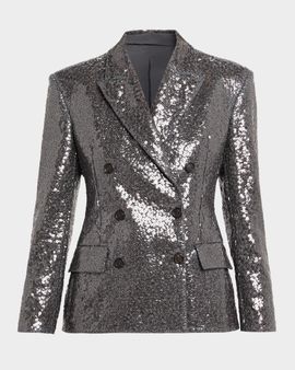 Brunello Cucinelli Sequin Embellished Suit-Type Jacket