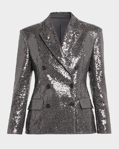 Brunello Cucinelli Sequin Embellished Suit-Type Jacket