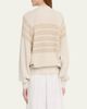 Brunello Cucinelli Sequin Striped Cotton Knit Zip-Up Cardigan - 3
