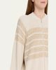 Brunello Cucinelli Sequin Striped Cotton Knit Zip-Up Cardigan - 5