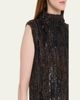 Brunello Cucinelli Sequined Boucle Knit Sleeveless Mini Dress - 5