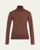 Brunello Cucinelli Shimmering Cashmere-Silk Knit Turtleneck Sweater - 1