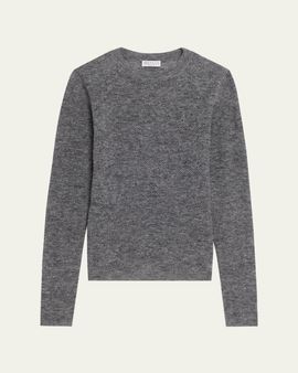 Brunello Cucinelli Silk-Alpaca Open-Knit Crewneck Sweater