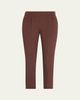 Brunello Cucinelli Silk Crepe Slim-Leg Ankle Pull-On Pants - 1