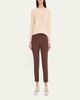 Brunello Cucinelli Silk Crepe Slim-Leg Ankle Pull-On Pants - 2