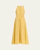 Brunello Cucinelli Sleeveless Belted Cotton Techno Poplin Midi Dress - 1