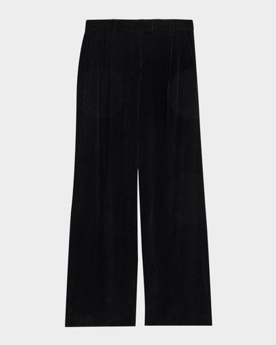 Brunello Cucinelli Sparkling Corduroy Wide-Leg Trousers