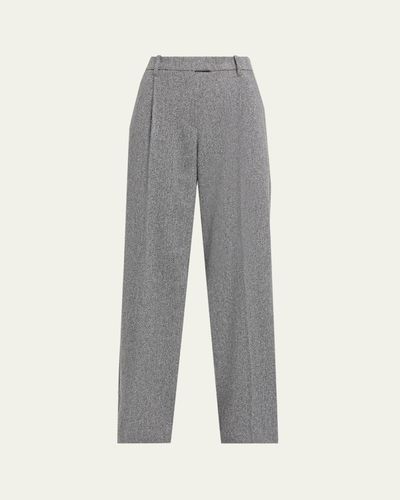 Brunello Cucinelli Sparkling Wool Herringbone Trousers
