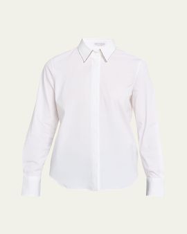 Brunello Cucinelli Stretch Cotton Buttoned Shirt