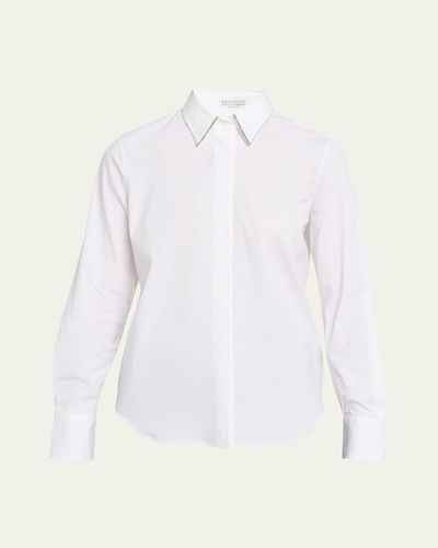 Brunello Cucinelli Stretch Cotton Buttoned Shirt