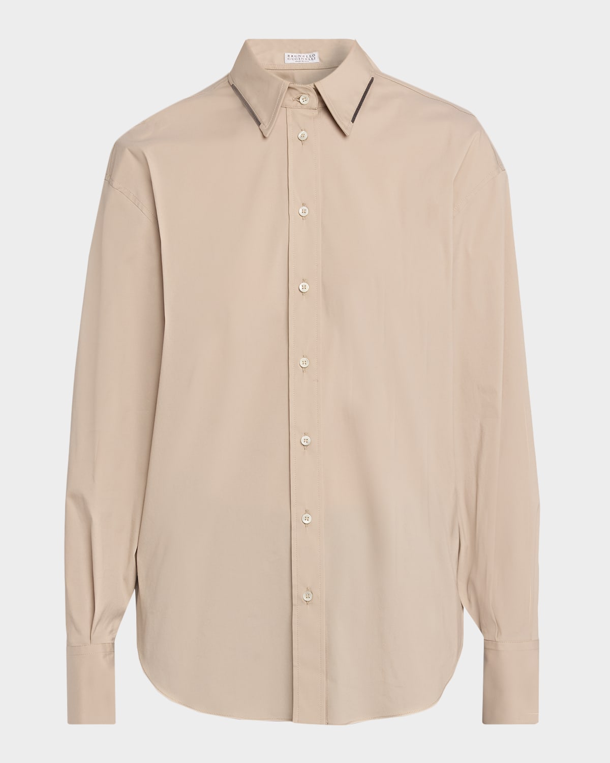 Brunello Cucinelli Stretch Poplin Buttoned Shirt