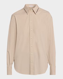 Brunello Cucinelli Stretch Poplin Buttoned Shirt