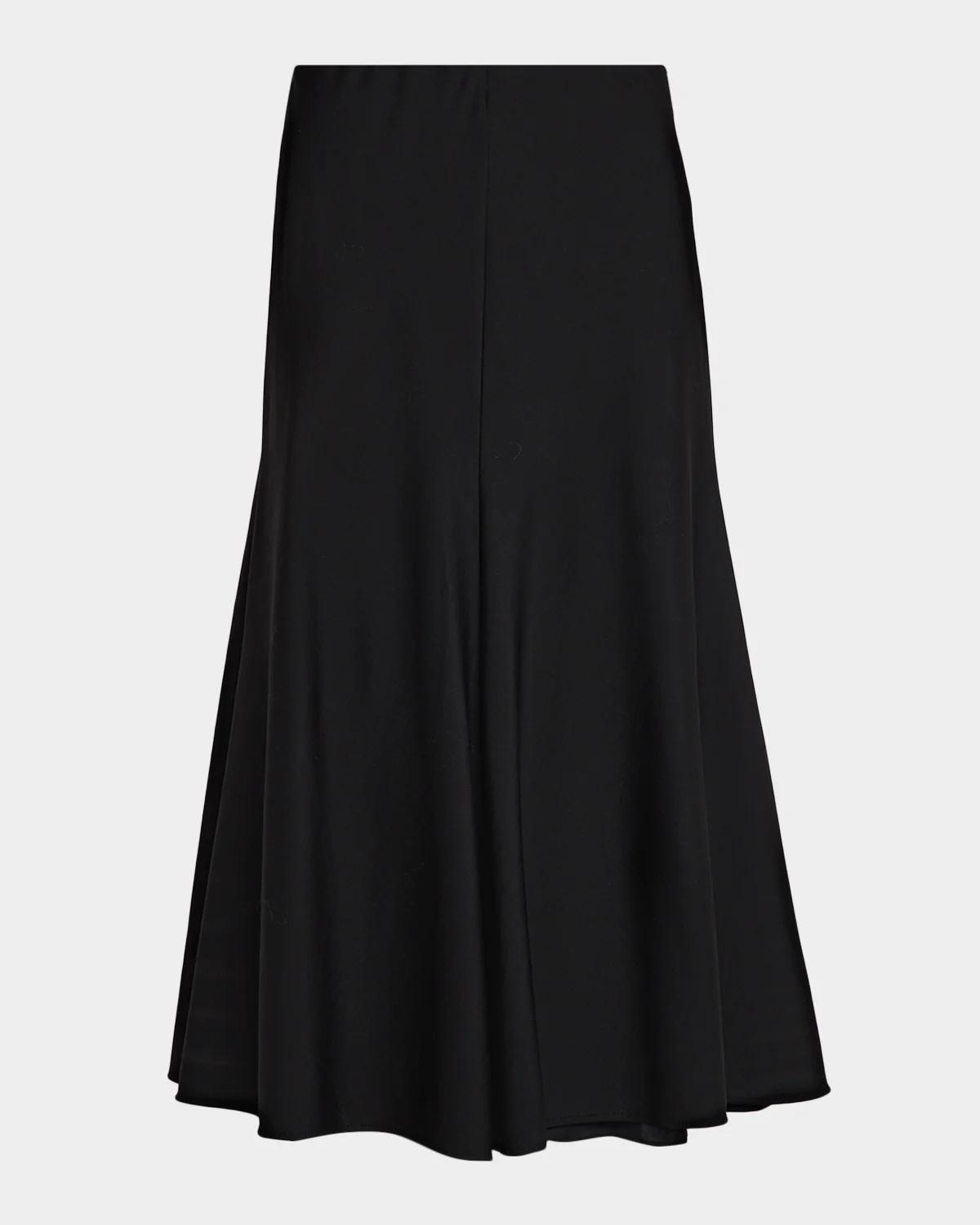 Brunello Cucinelli Stretch Wool Midi Pull-On Skirt