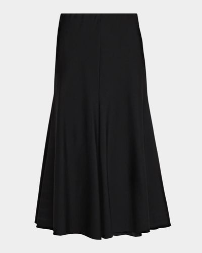 Brunello Cucinelli Stretch Wool Midi Pull-On Skirt