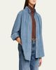 Brunello Cucinelli Suede Long Sleeve Snap Button Shirt - 4