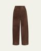 Brunello Cucinelli Suede Relaxed Wide-Leg Pants - 1