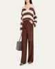 Brunello Cucinelli Suede Wide-Leg Pull-On Pants - 2