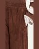 Brunello Cucinelli Suede Wide-Leg Pull-On Pants - 5