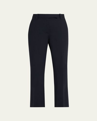 Brunello Cucinelli Tropical Luxury Wool Ankle-Length Trousers