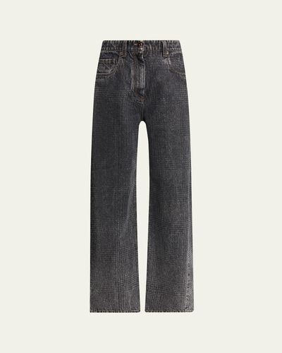Brunello Cucinelli Wide-Leg Denim Trousers