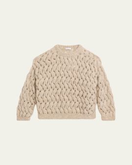 Brunello Cucinelli Winter Ocean Wave Mohair Sweater