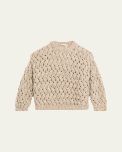 Brunello Cucinelli Winter Ocean Wave Mohair Sweater