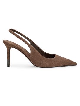 Brunello Cucinelli Women's 100MM Suede Slingback Pumps