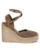 Brunello Cucinelli Women's 80MM Suede Ankle Wrap Espadrilles - 1