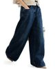 Brunello Cucinelli Women's Authentic Denim Wide Trousers - 5