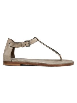 Brunello Cucinelli Women's Beaded Suede T-Strap Sandals