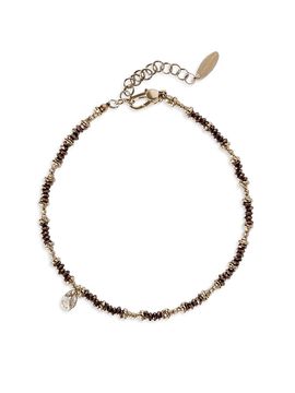 Brunello Cucinelli Women's Brown Hematite and Sterling Silver Anklet