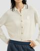 Brunello Cucinelli Women's Cashmere Cable Knit Polo Shirt with Logo - 2