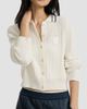 Brunello Cucinelli Women's Cashmere Cable Knit Polo Shirt with Logo - 4