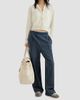 Brunello Cucinelli Women's Cashmere Cable Knit Polo Shirt with Logo - 6