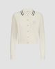 Brunello Cucinelli Women's Cashmere Cable Knit Polo Shirt with Logo - 7
